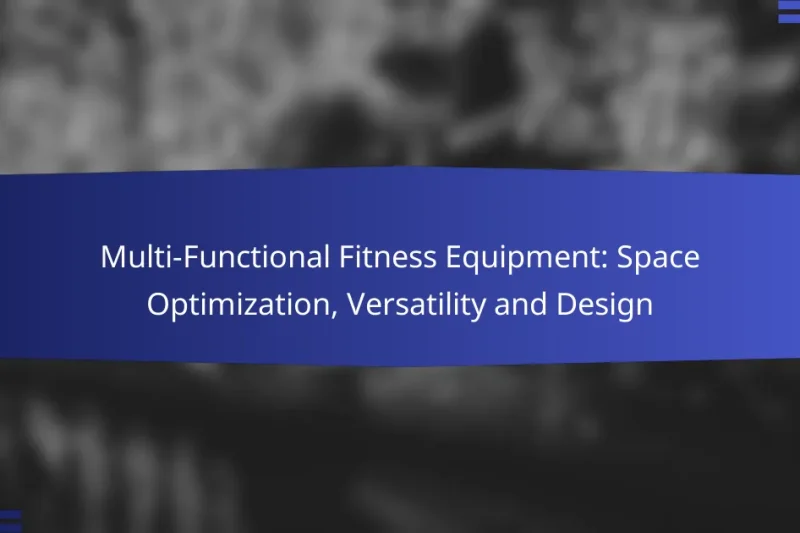 Multi-Functional Fitness Equipment: Space Optimization, Versatility and Design
