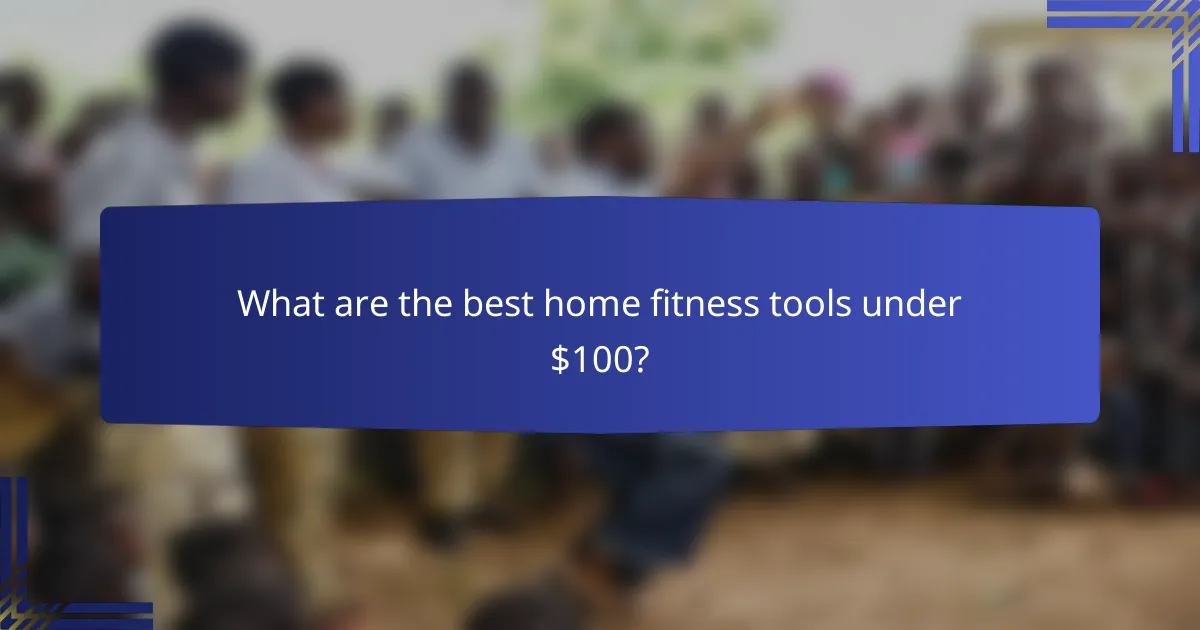 What are the best home fitness tools under $100?